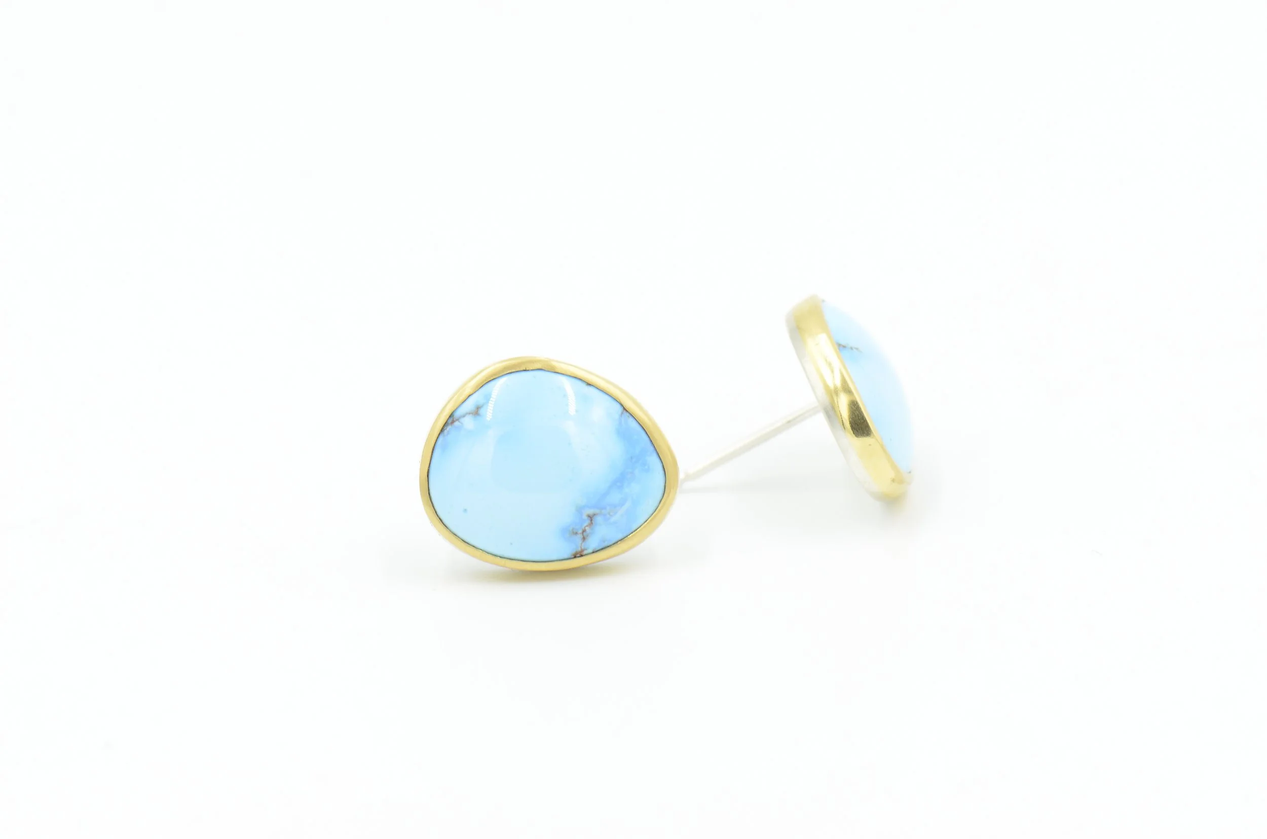Golden Hills Turquoise Stud Earrings