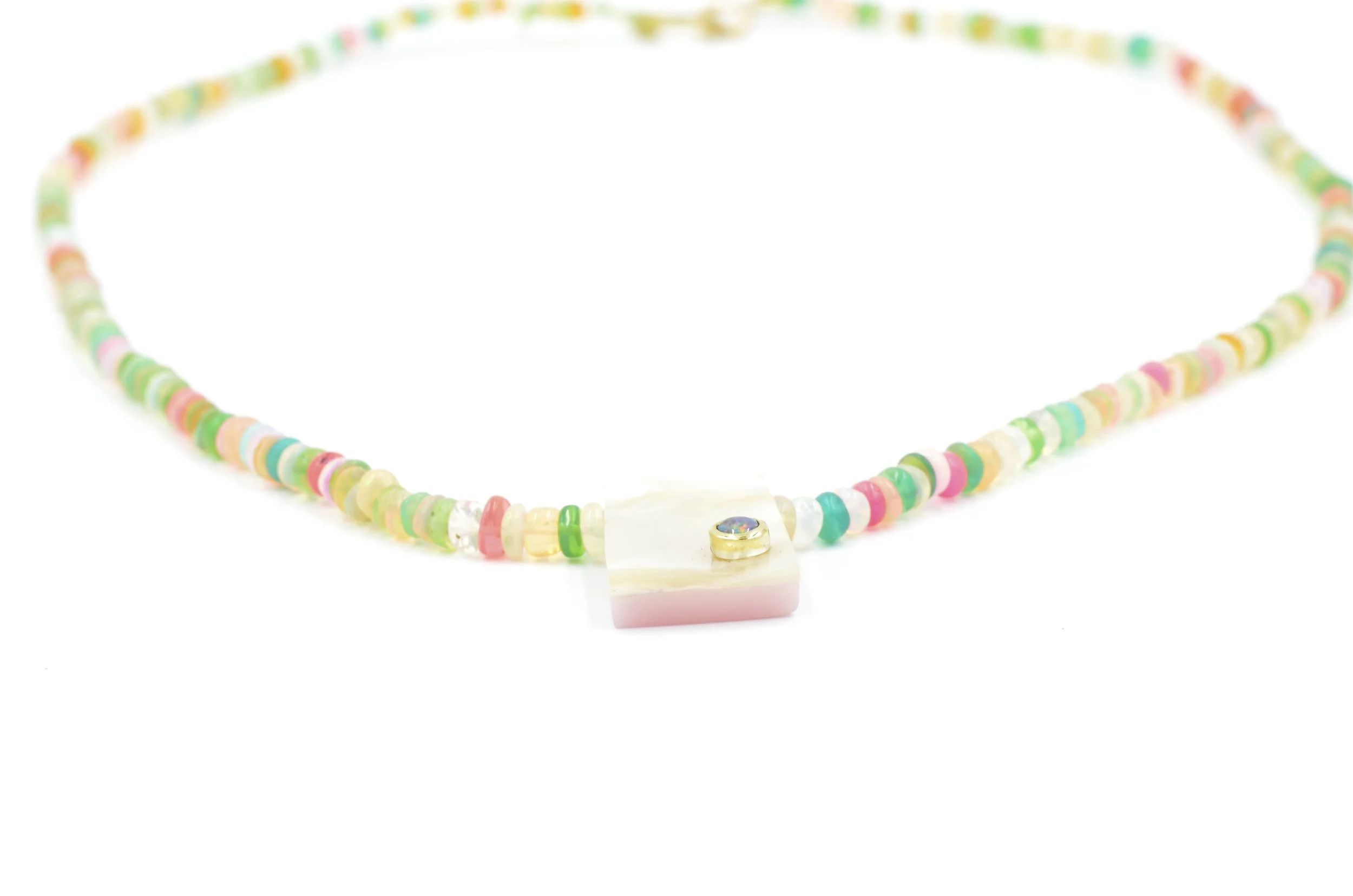 Playful Pearls and Opals Necklace