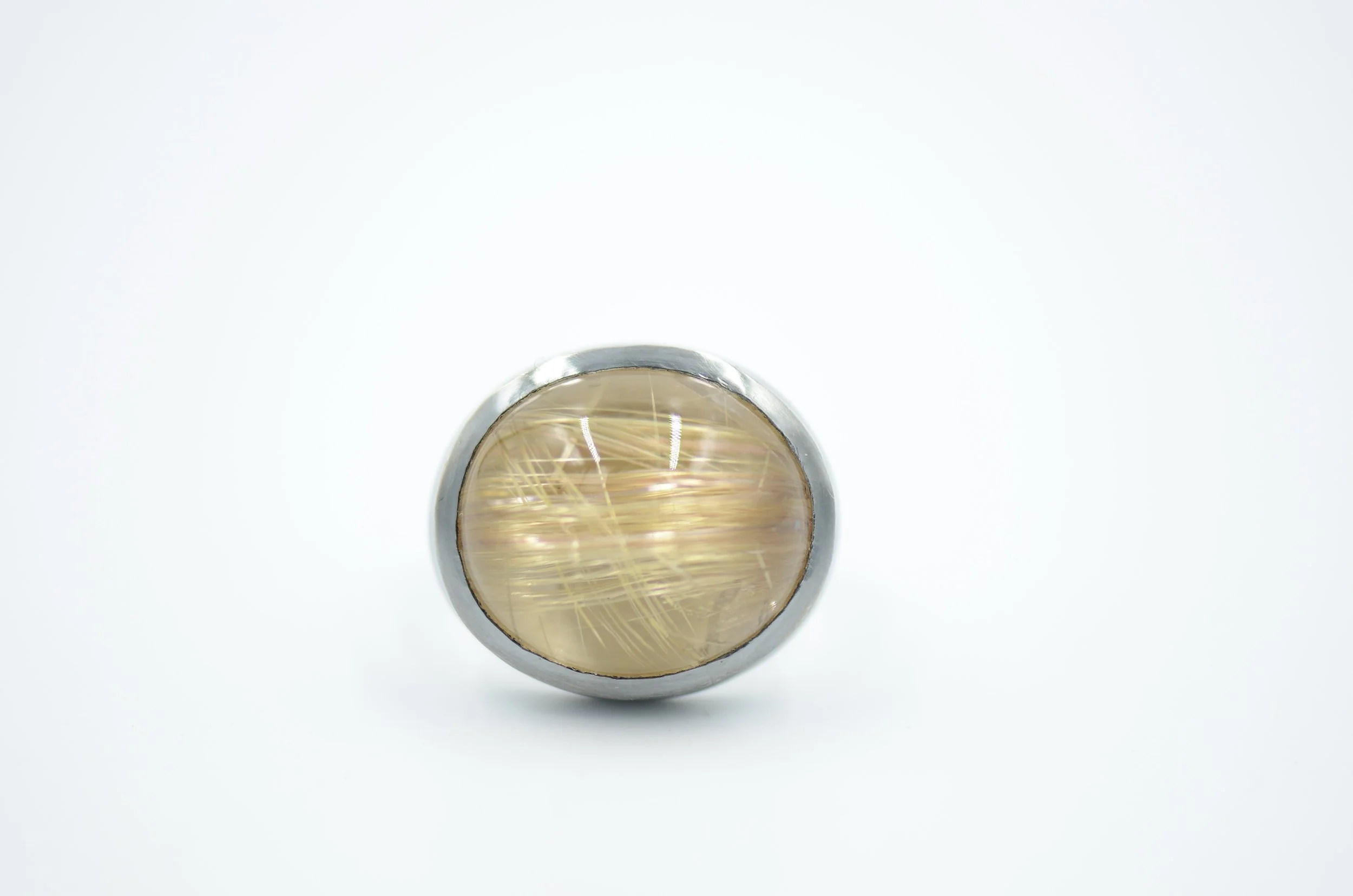 Golden Rutilated Quartz Ring