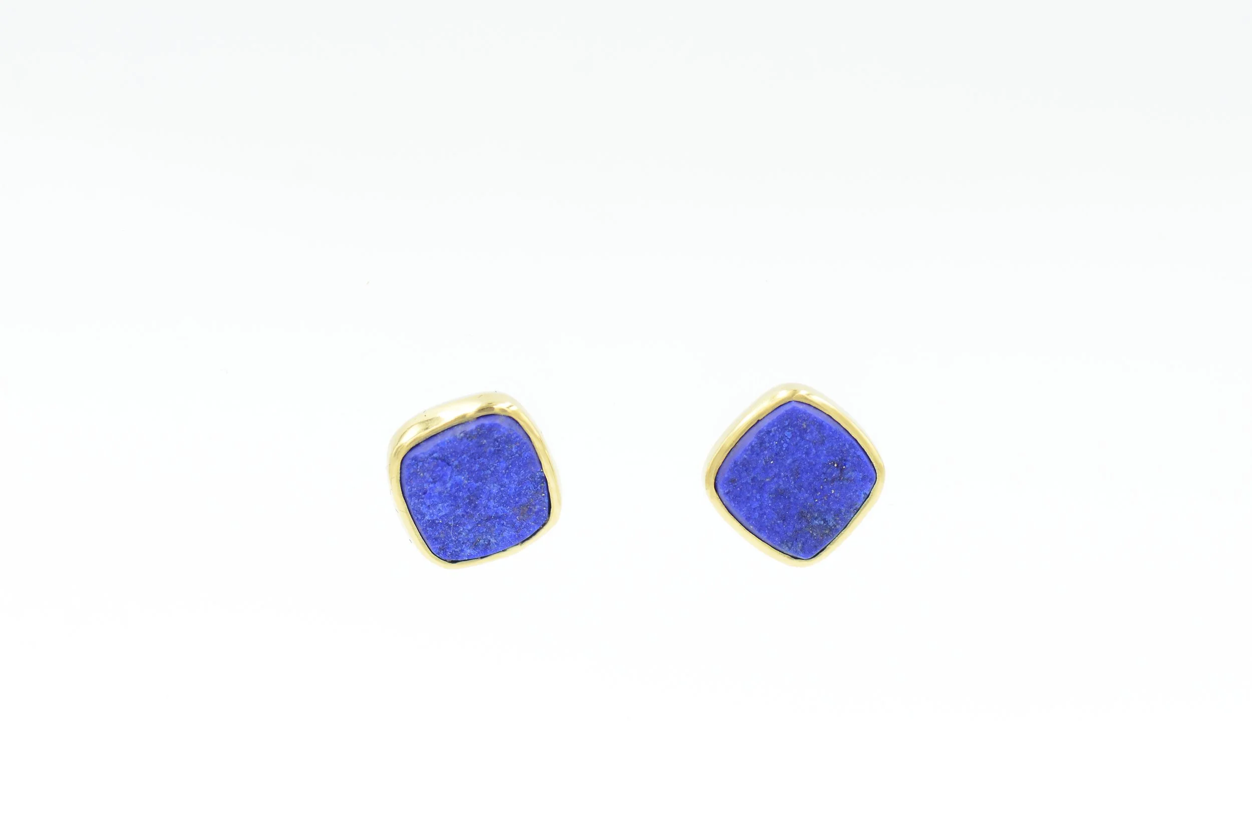 Rough Lapis Lazuly Stud Earrings