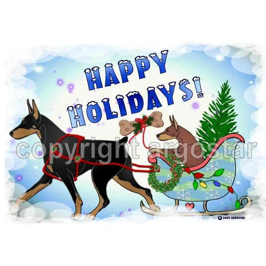 Doberman Christmas Cards 