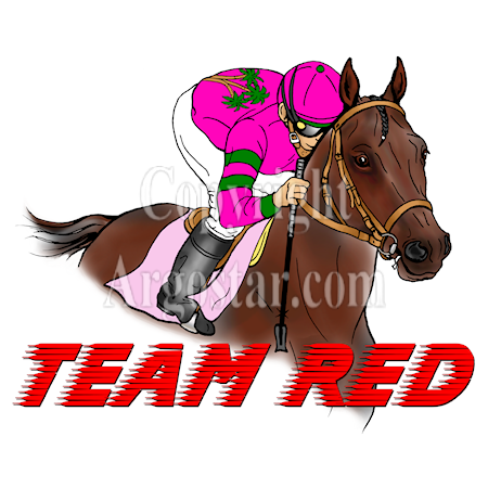 Team Red Horse Racing Logo - Style: graphic, color