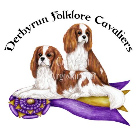 Derbyrun Folklore Cavaliers logo - Style: colored pencil
