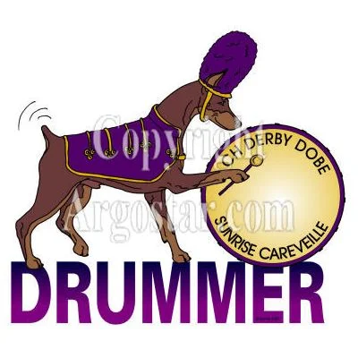 Drummer Doberman Logo