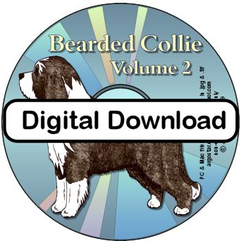 Bearded Collie Hundemarmorstatue Büste ArtDog DE
