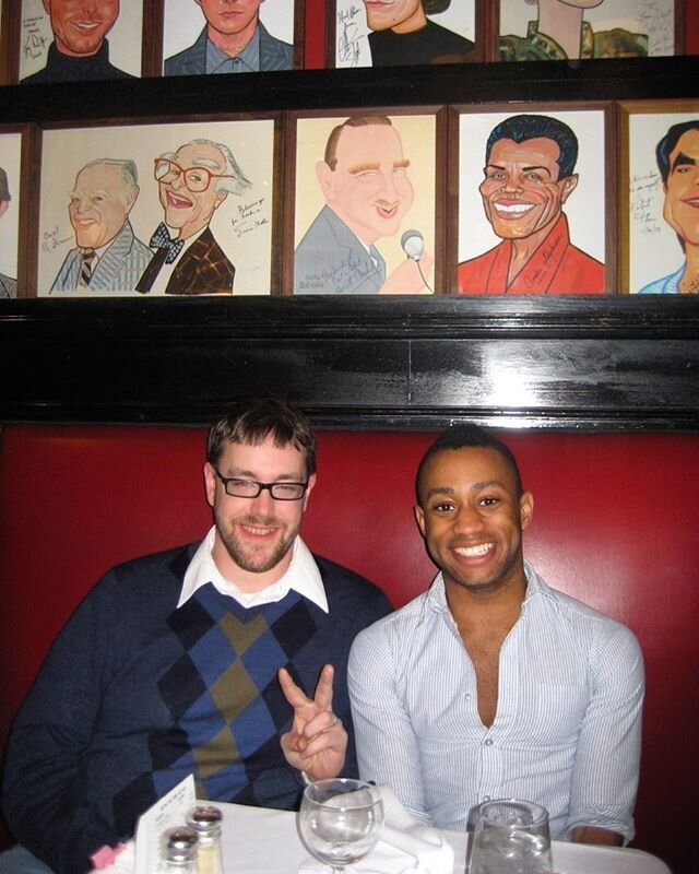 My best friend and I at Sardi&rsquo;s. #tbt