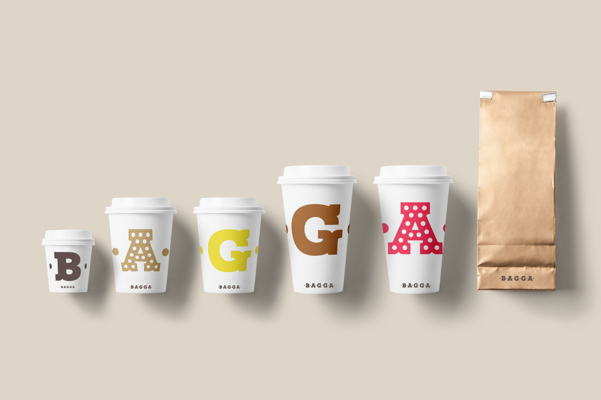 Bagga Caffe logo packaging