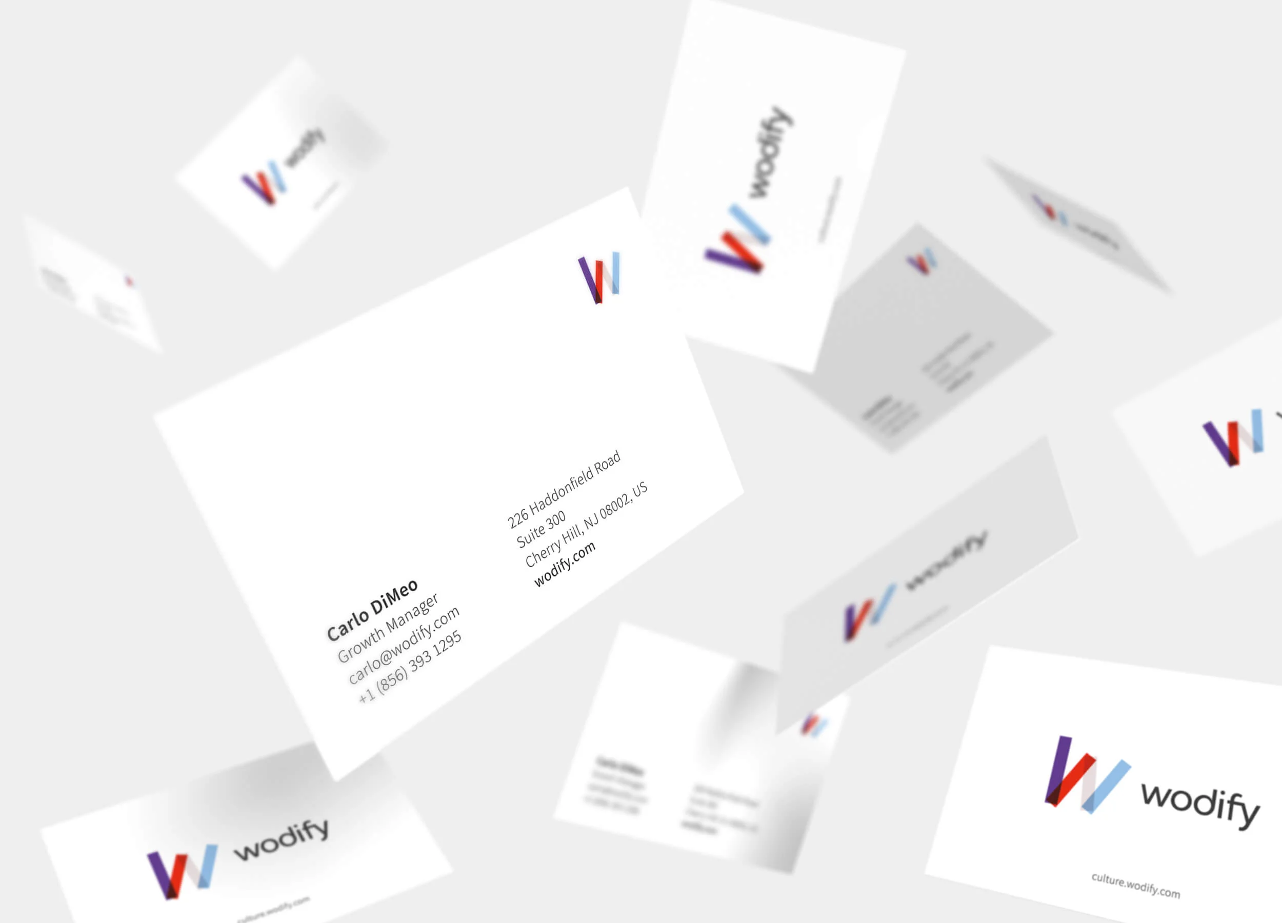 Branding Wodify business cards