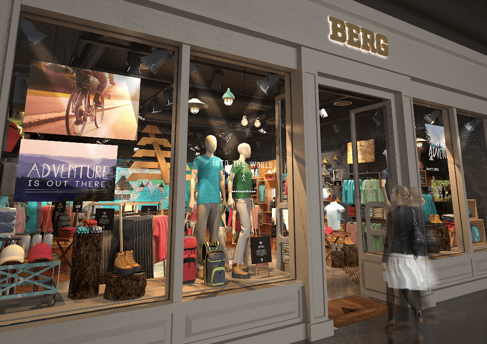 Berg Outdoor branding store