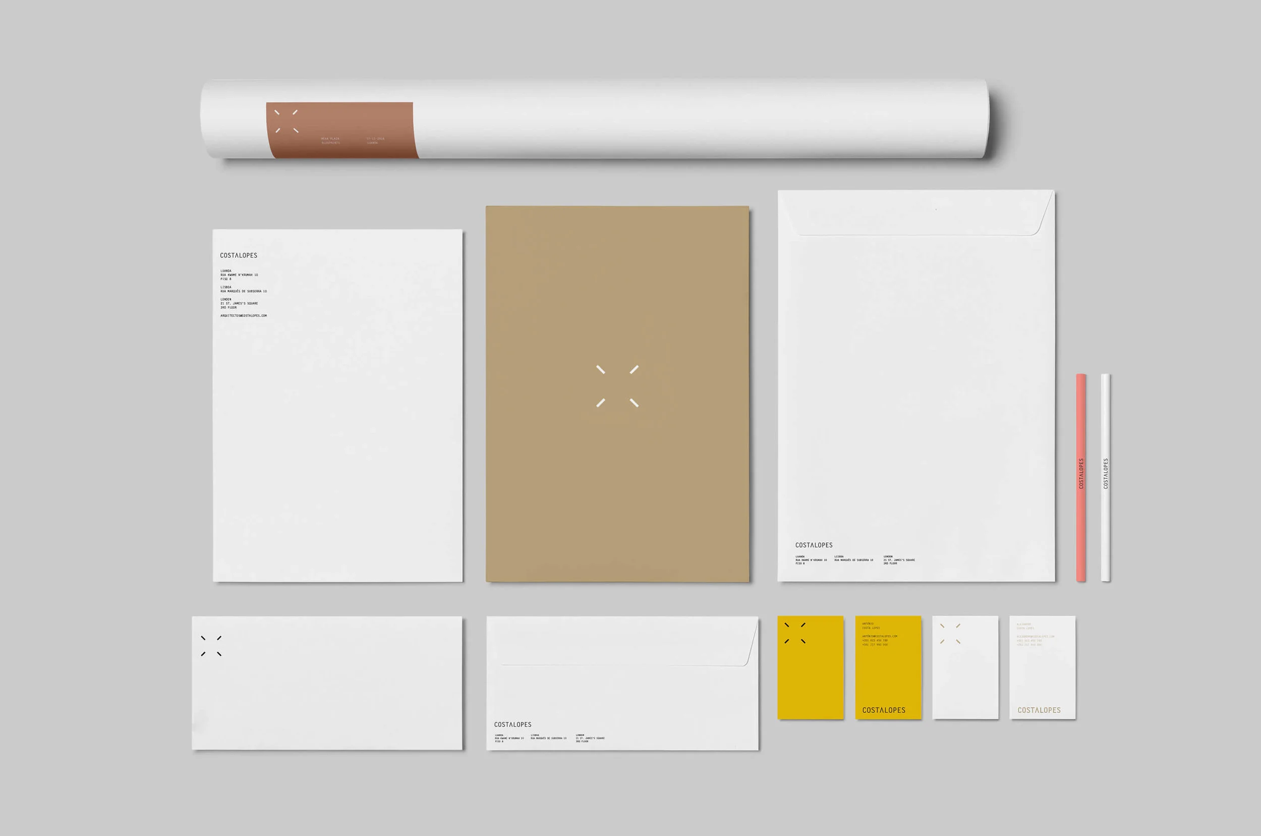 Costa Lopes branding stationery