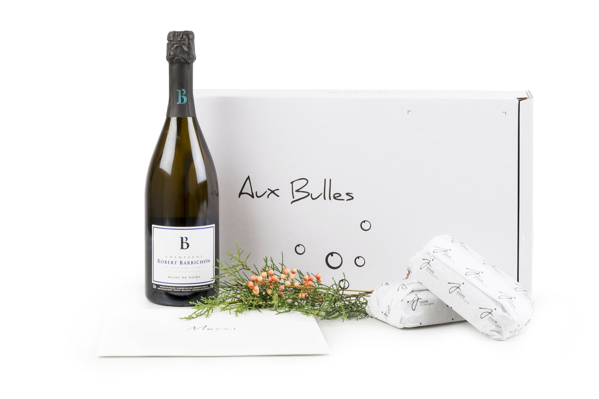 Aux Bulles x Joseph Brot Kooperation Bio Chamapgner Champagne Barbichon