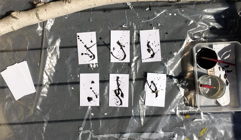 My set-up on the balcony