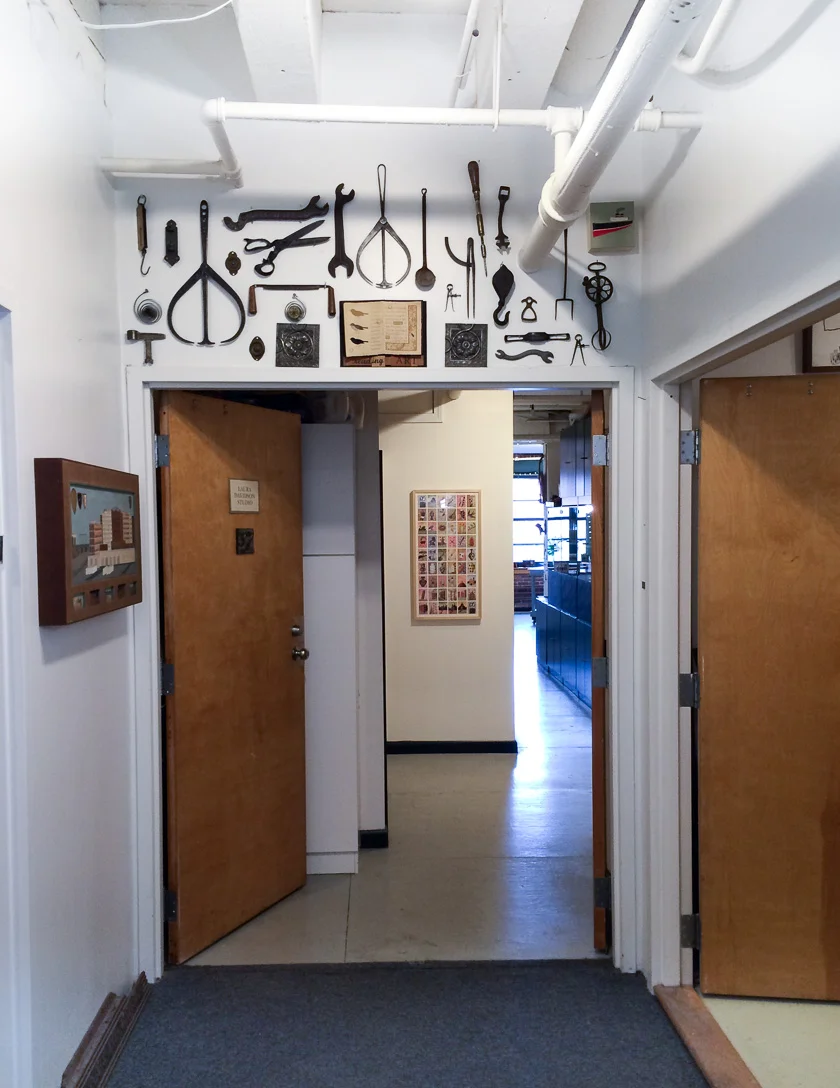 A very intentional display leading into a studio