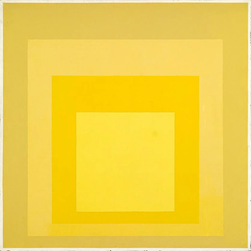 Hubble’s colors, especially the orange-yellow set, remind me of this Albers piece.