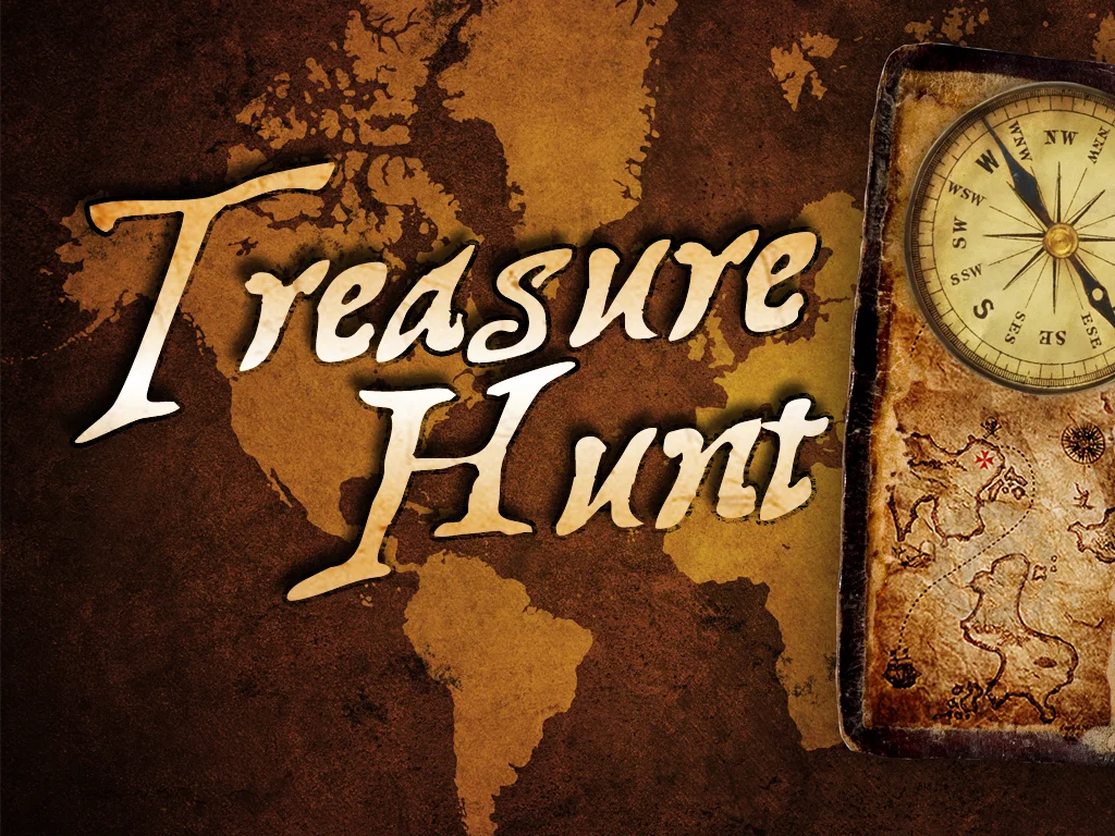 The logo for the village treasure hunt was designed by a committee of faceless strangers who refused to be named