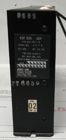 PN: 066-1077-00 | $1,650 USD Description: ADF RECEIVER Condition: OH Trace: AIR CANADA JAZZ TRACE & OUR COC Cert Date: FRESH TAGS 8130-3 (Dated 05/17/16) Lead Time: STOCK