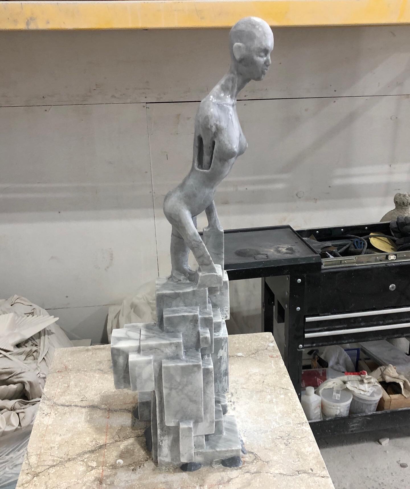 Starting to refine the forms and getting a little experimental with that arm @abcstone