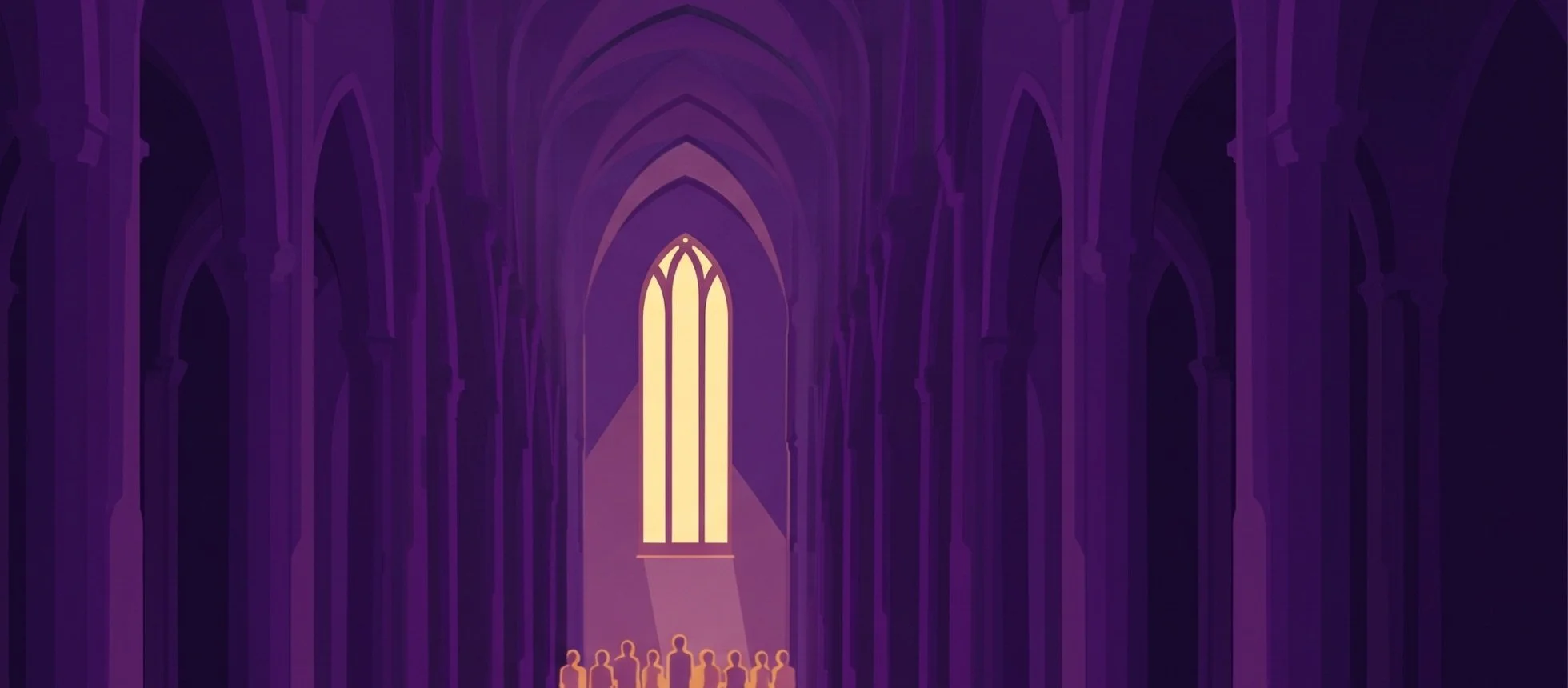 Illustrated Washington Monument at dusk for A German Requiem.