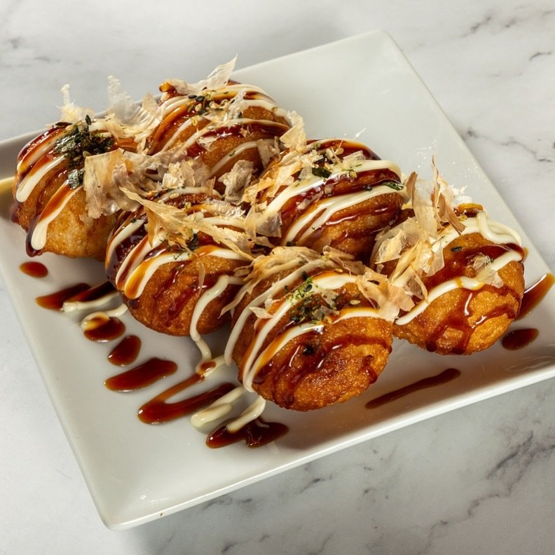 🍽️ Snack Time! 
Savor every bite of our most popular appetizer Takoyaki 🐙 &ldquo;Tako&rdquo; means octopus and &ldquo;yaki&rdquo; means grilled.

Our Takoyaki are mouthwatering balls of yumminess that make a great appetizer or snack. Takoyaki are l