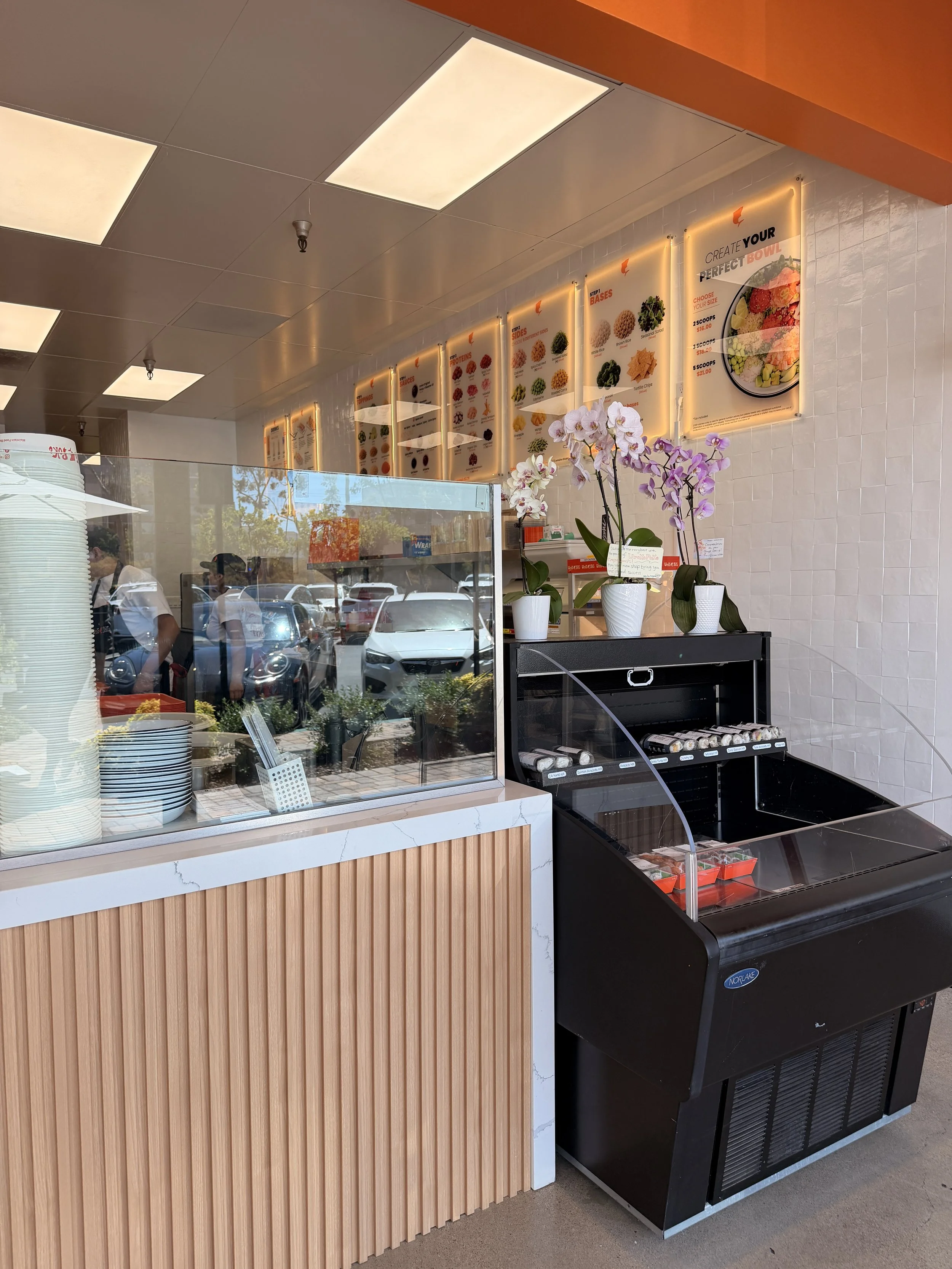 Uroko Poke Newport Beach Entrance Sushi Menu.JPG