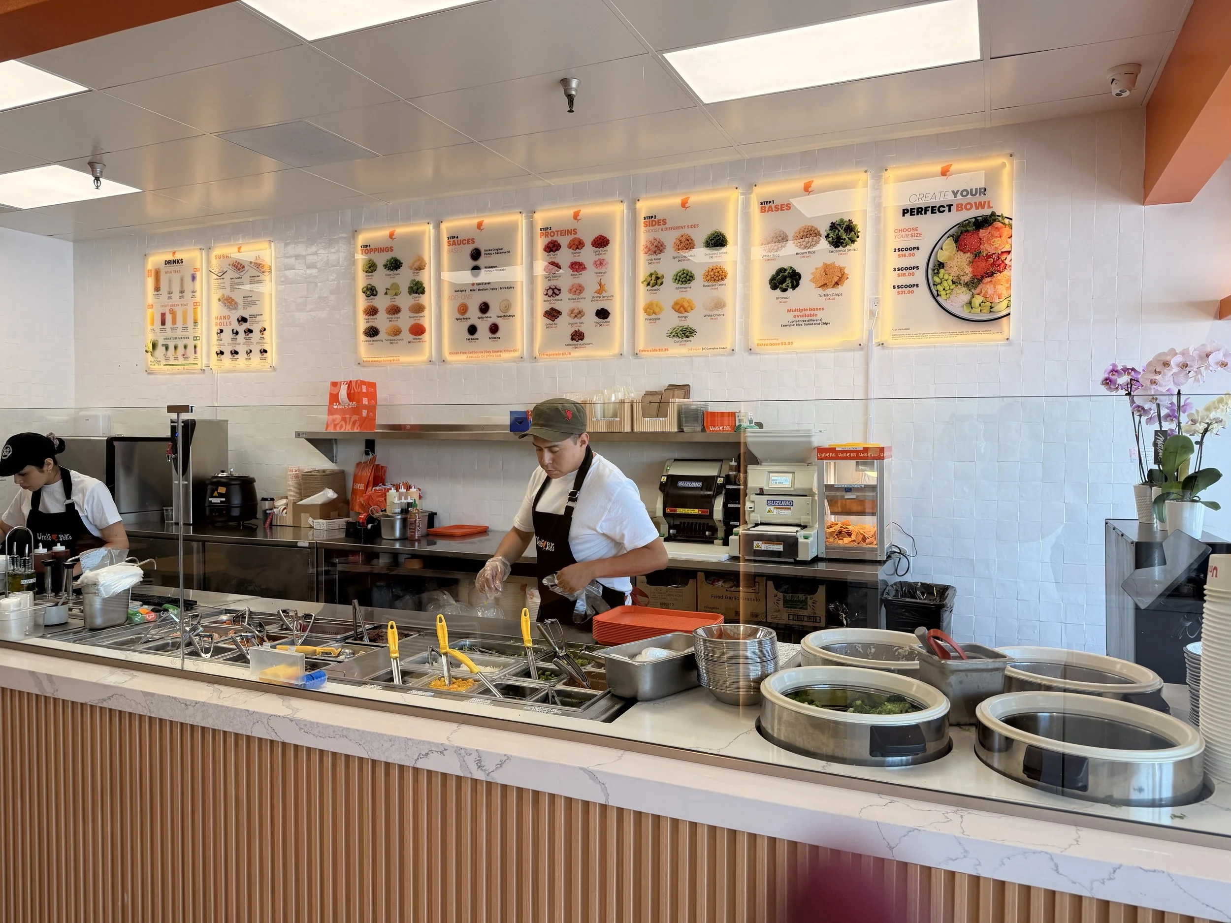 Uroko Poke Newport Beach Start line Create your bowl.JPG