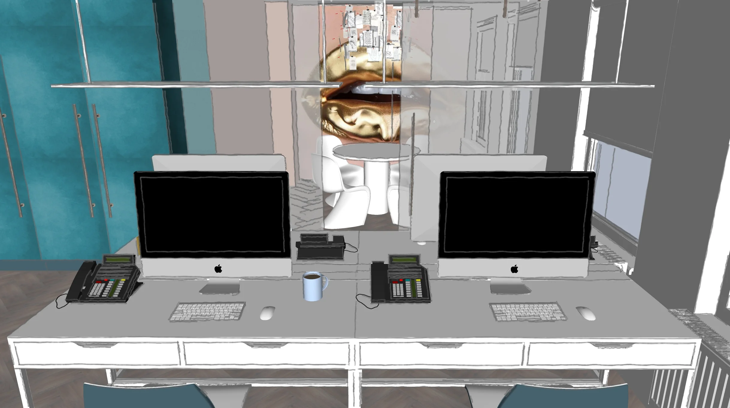 Conference Room wiith lips and cup.jpg