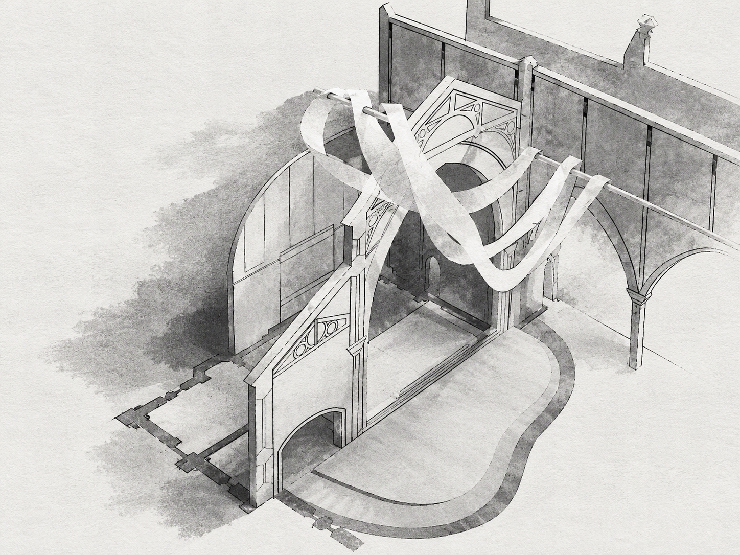 Monochrome Architectural Ribbon Pavilion.png