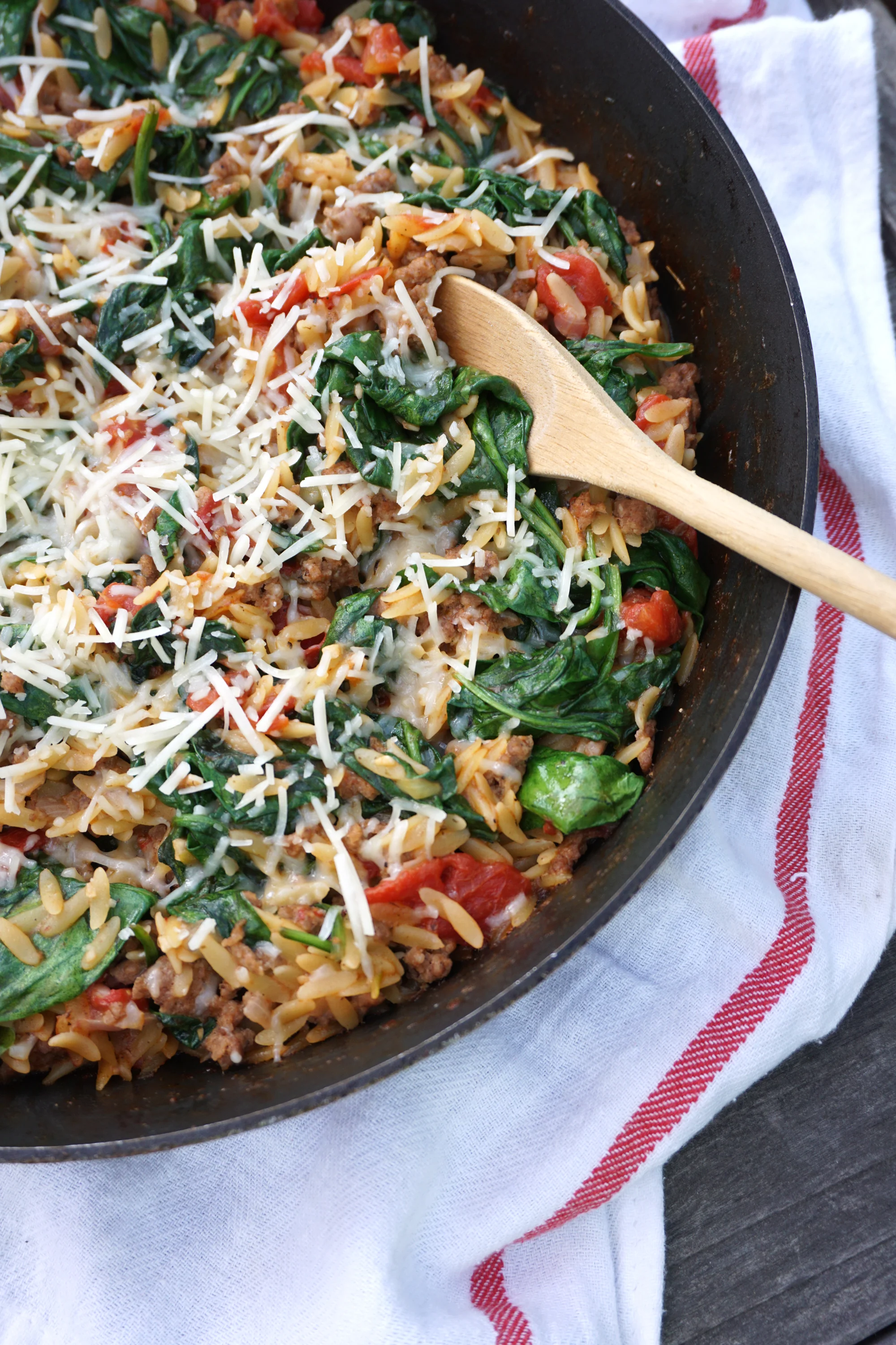 One Skillet Mediterranean Orzo