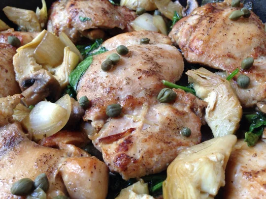 Glorious One-Pan Chicken and Artichokes