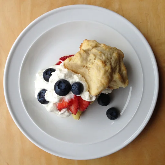 Homemade Strawberry Blueberry Shortcake