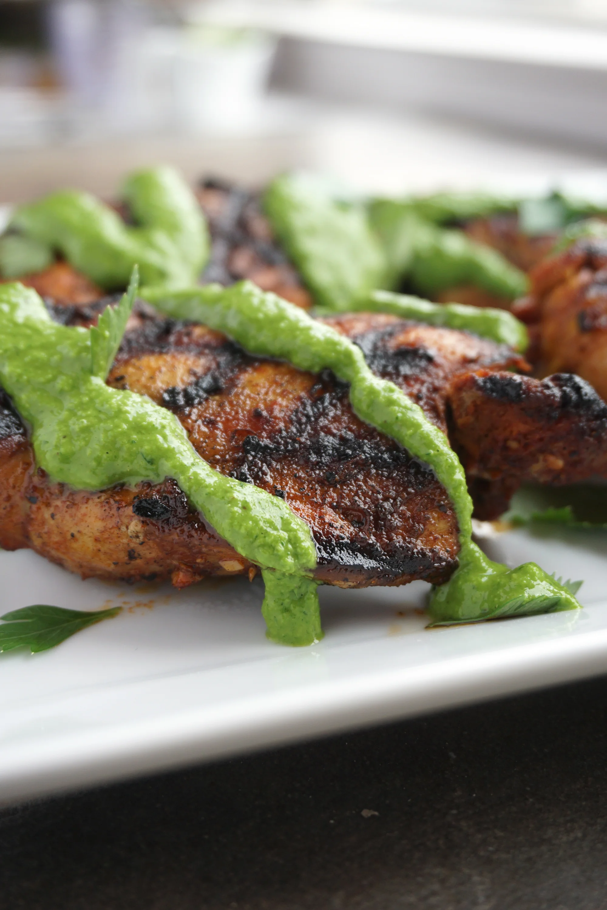Spiced Chicken with Creamy Chili Herb Sauce