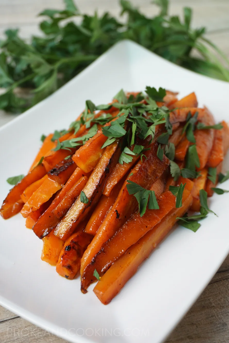 Easy, delicious Maple Glazed Carrots for holiday meals 