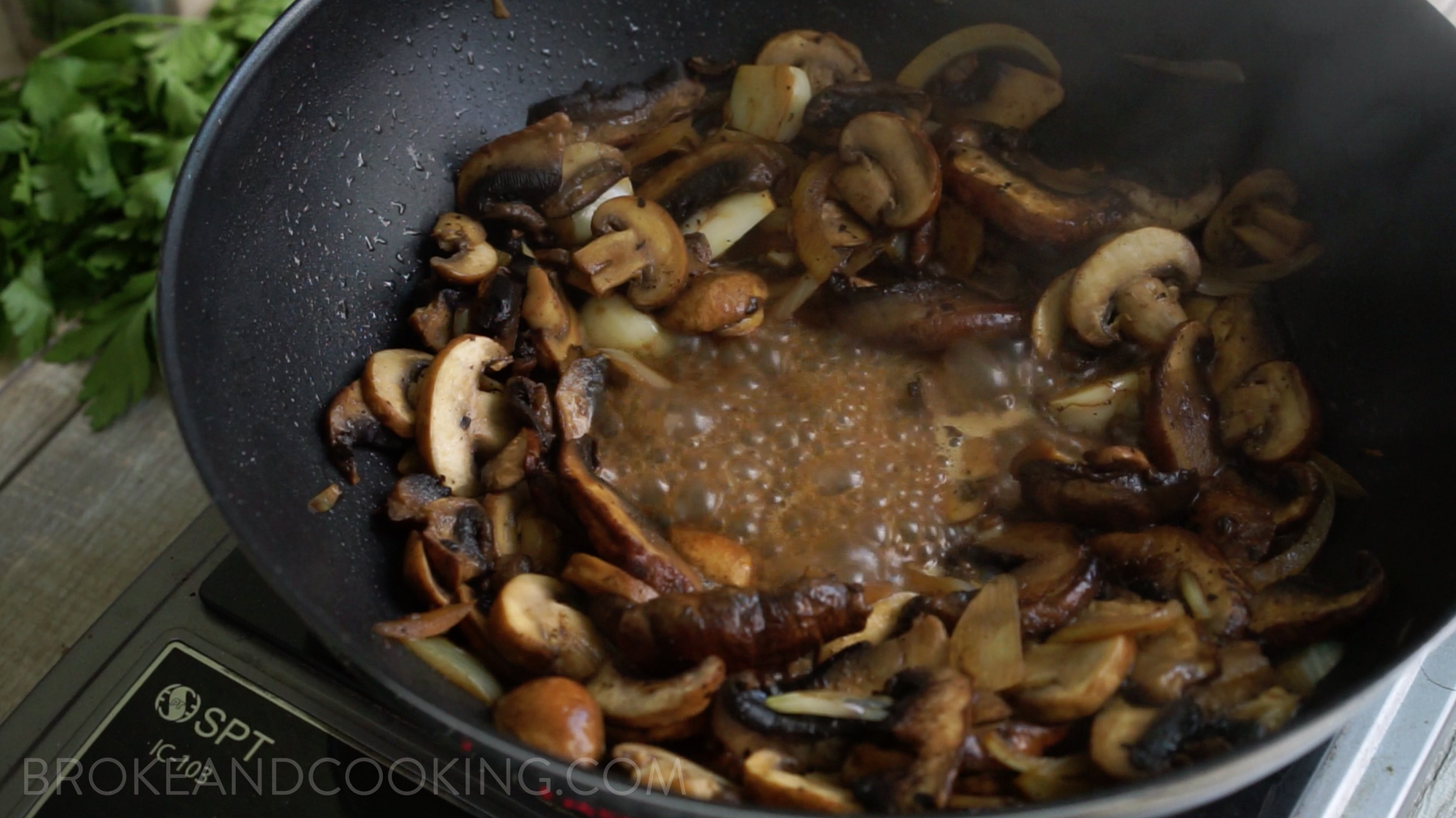 Skinny Beef Stroganoff Recipe by Broke and Cooking - www.brokeandcooking.com