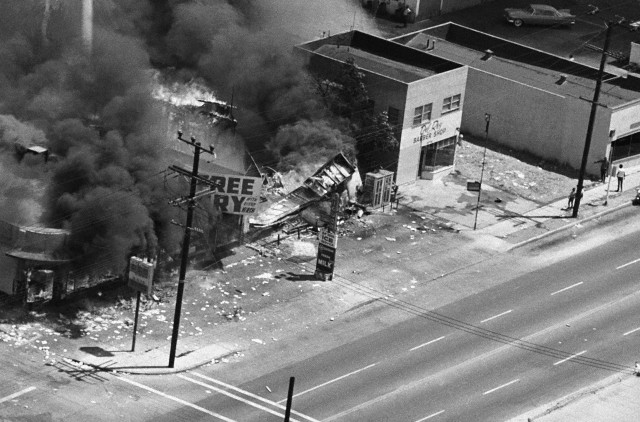 Three stores burn to the ground on Avalon Blvd. Bettmann/CORBIS (1965)