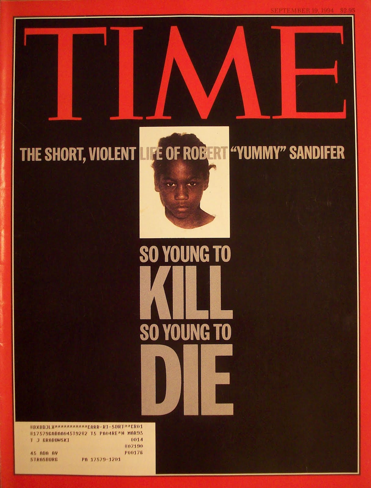  Time Magazine Cover Story: Crime Murder in Miniature by Nancy Gibbs (1994)