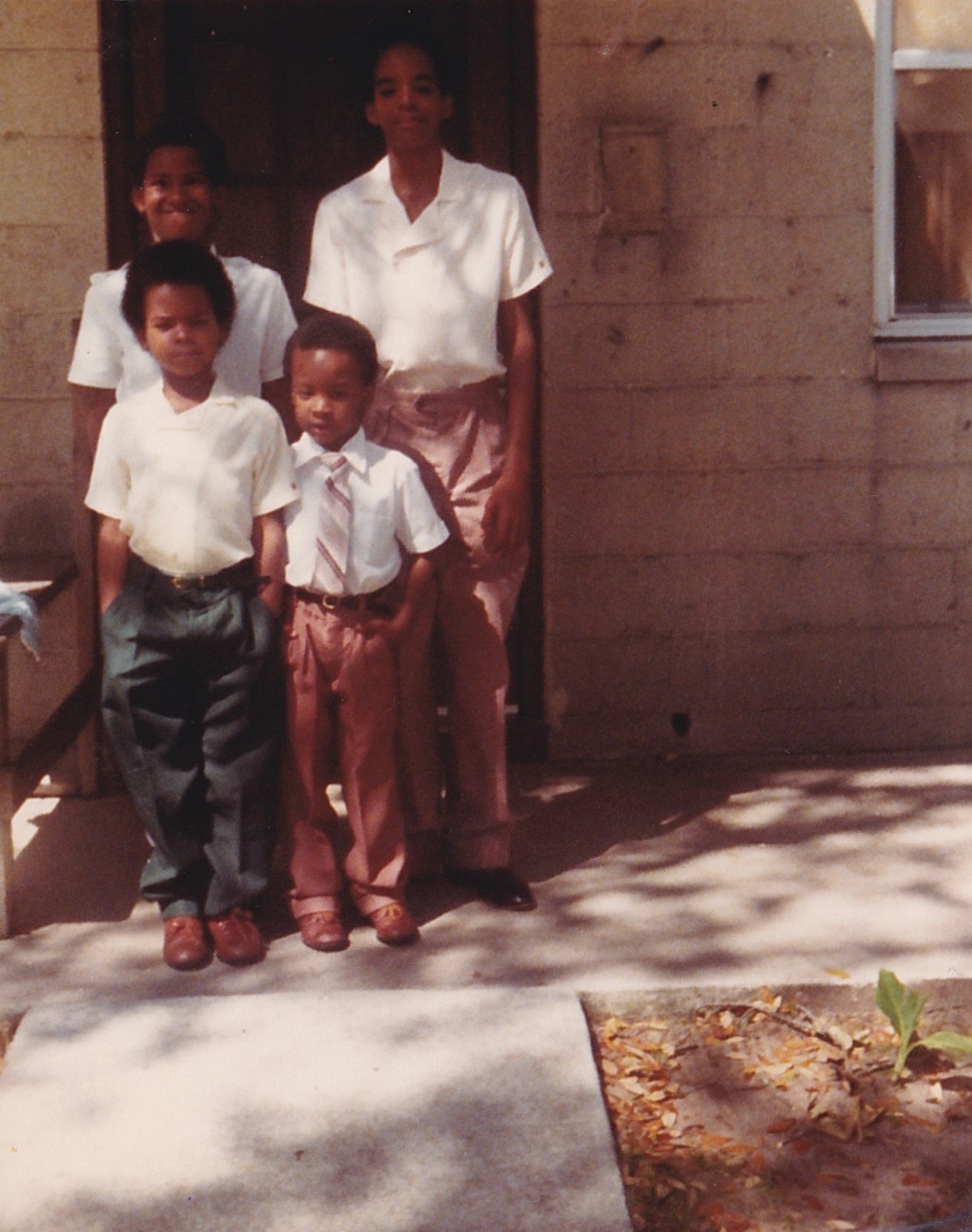 I was the first girl born into a family of four boys, three cousins and my uncle (right). From the personal archive of Renata Cherlise.