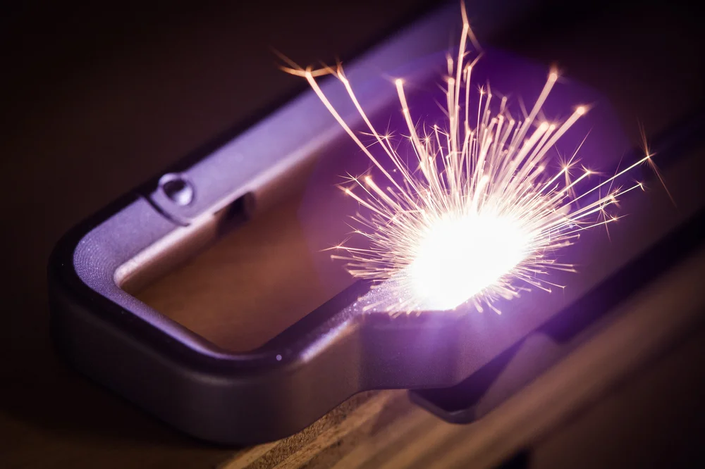 Titanium Laser Engraving process on HyperLink