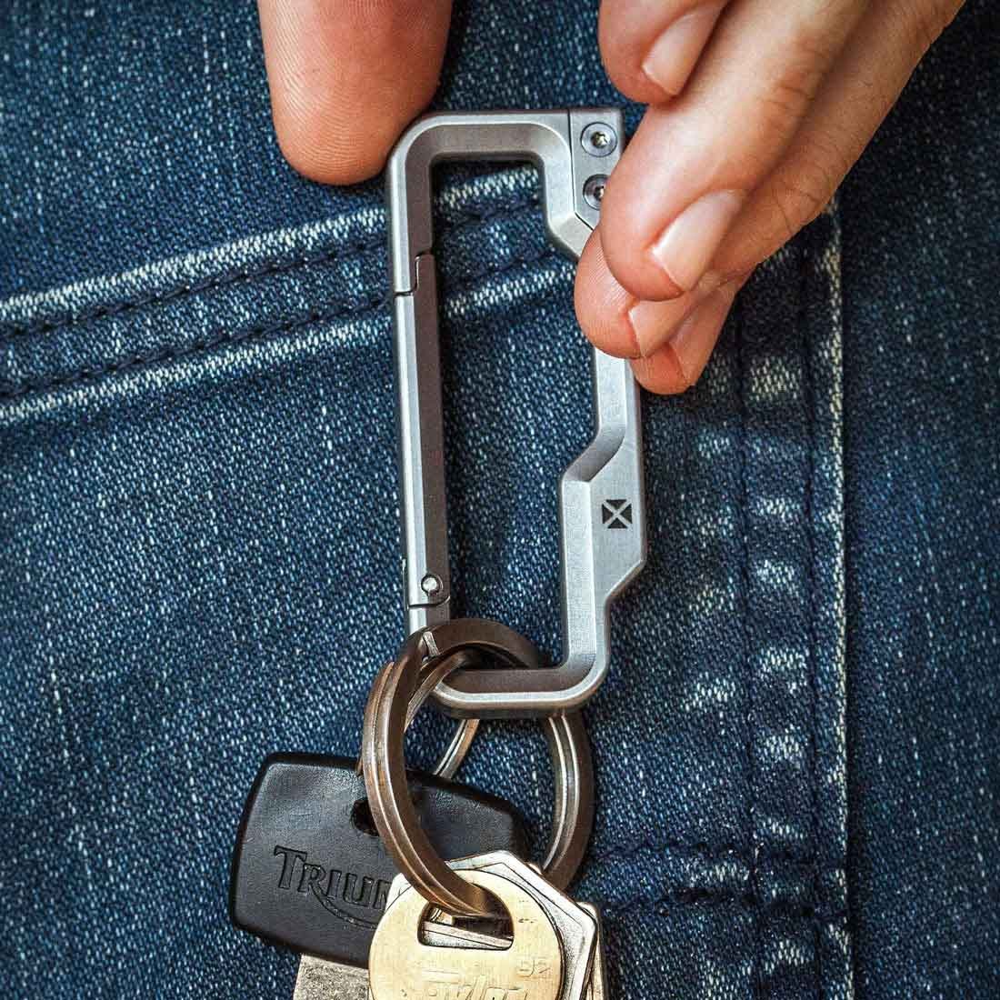 HyperLink carabiner clipped to back pocket.