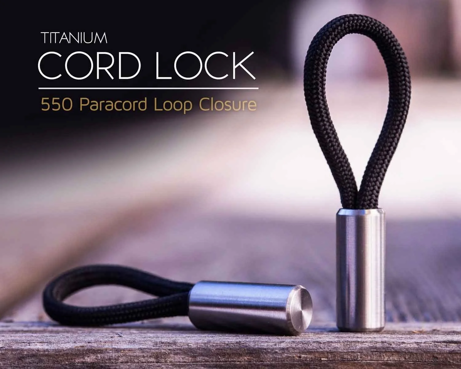 CORD LOCKS Keychain | Titanium Paracord Keychain | BLANK FORCES