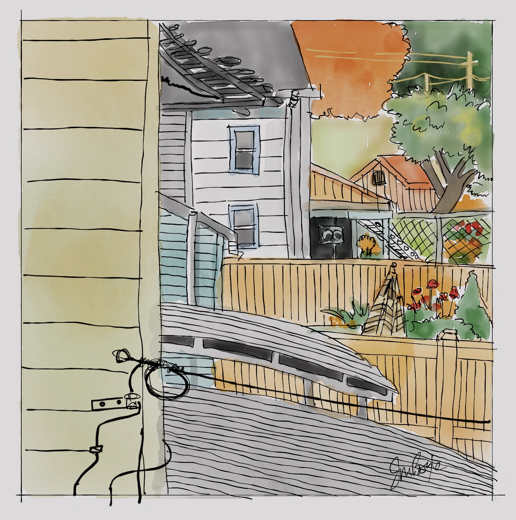 Sketch from my Studio Window