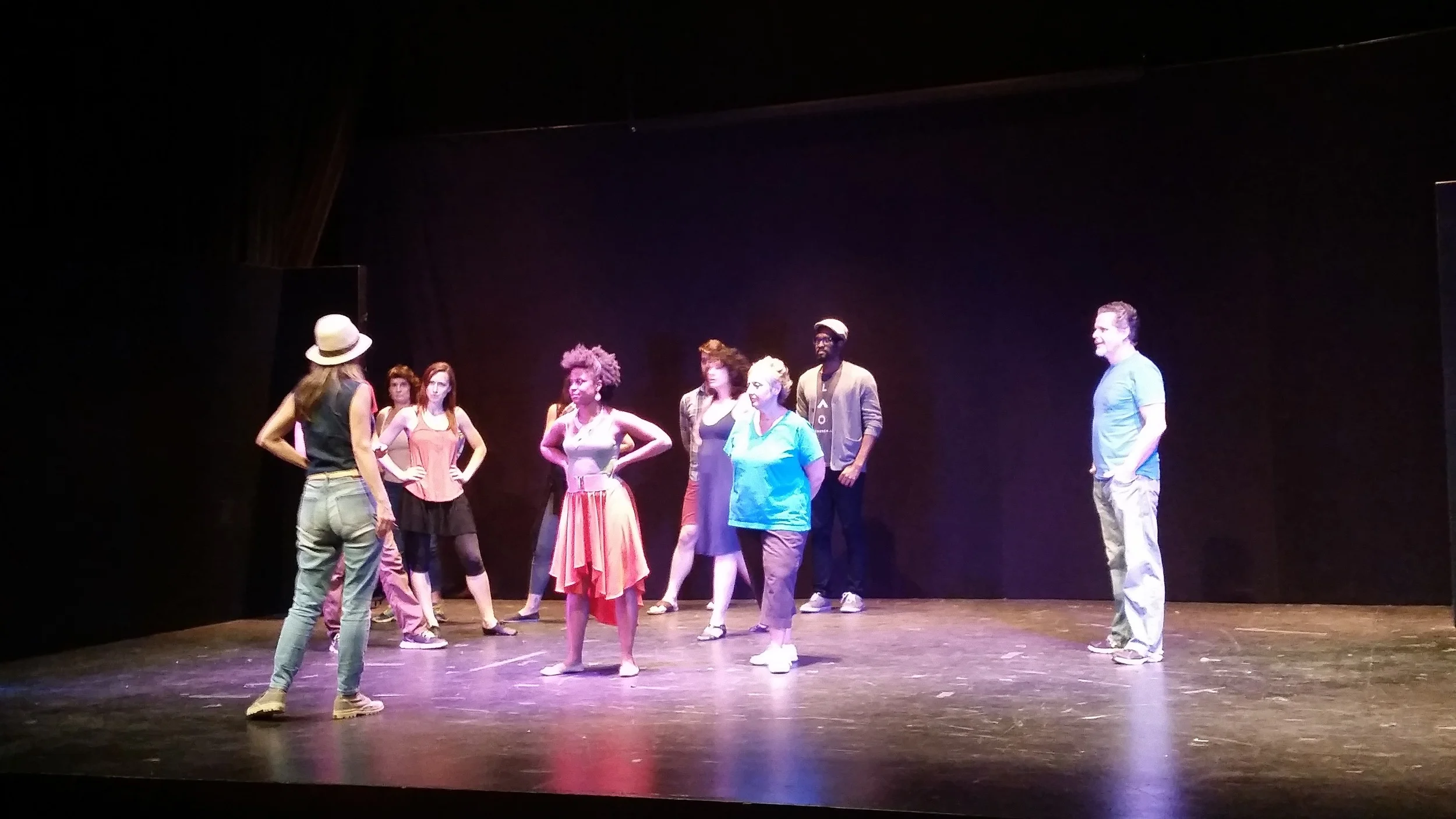Deb and cast final rehearsal.jpg