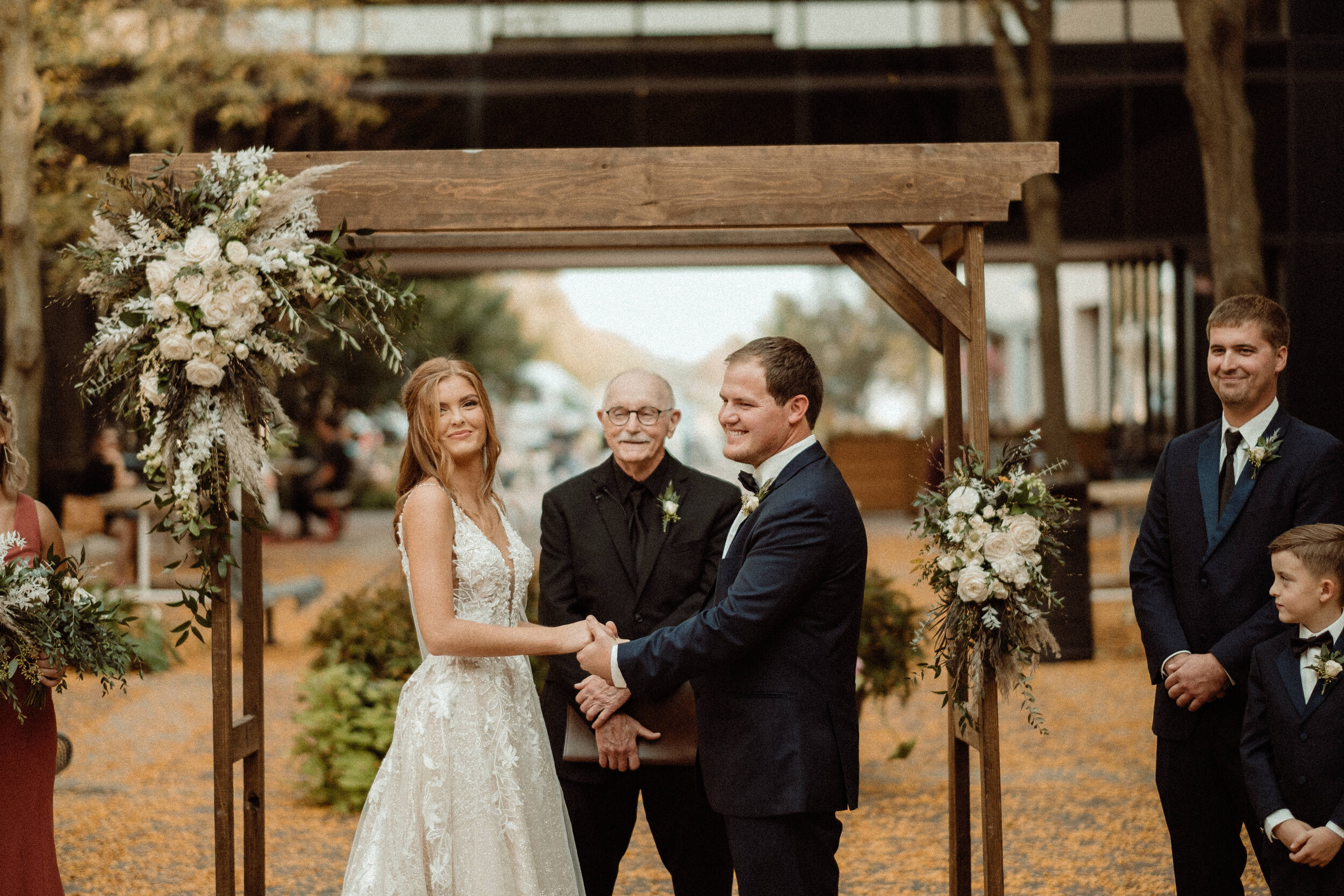 outdoor wedding ceremony Maytag event complex