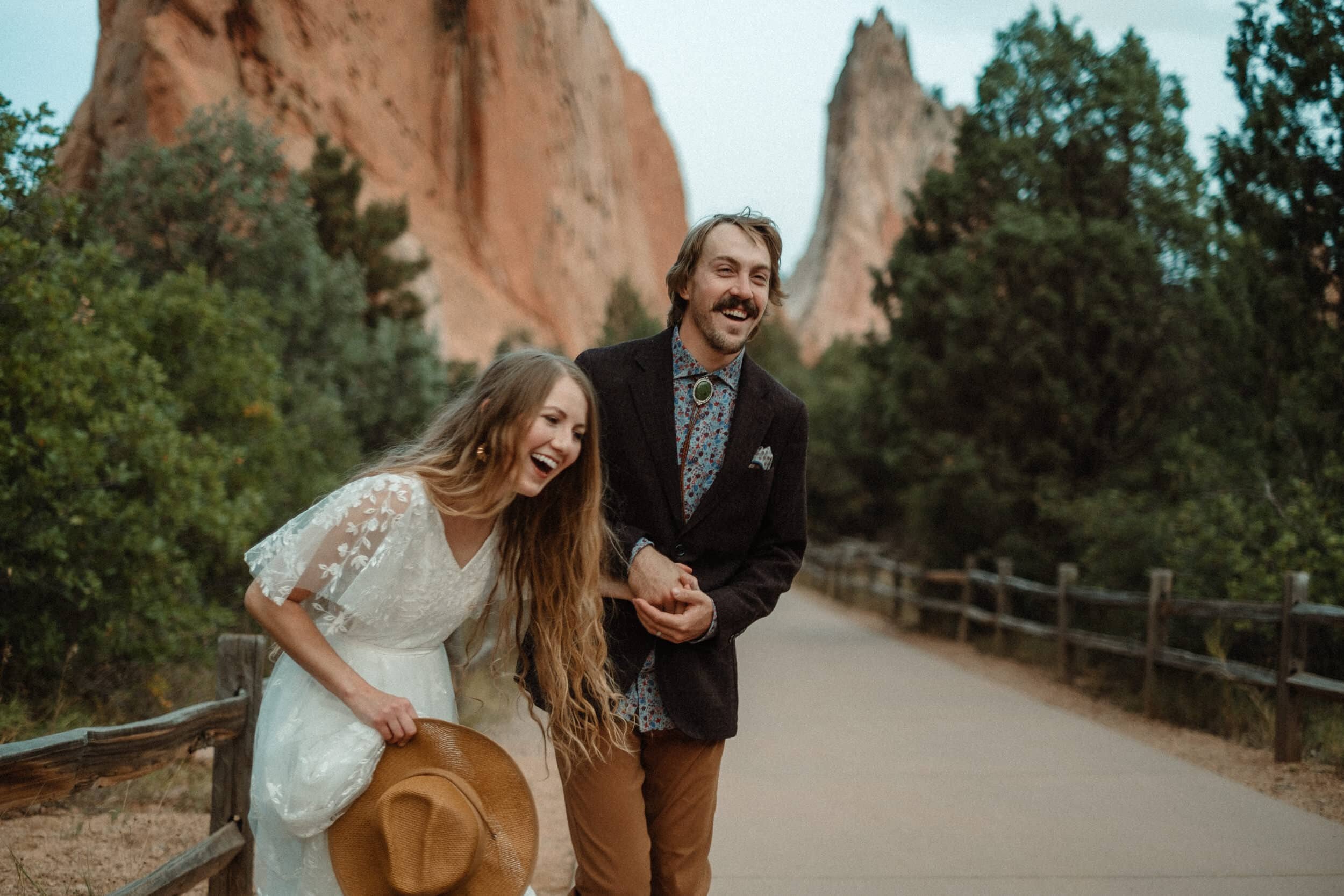 elopement and engagement photography at garden of the gods in Colorado