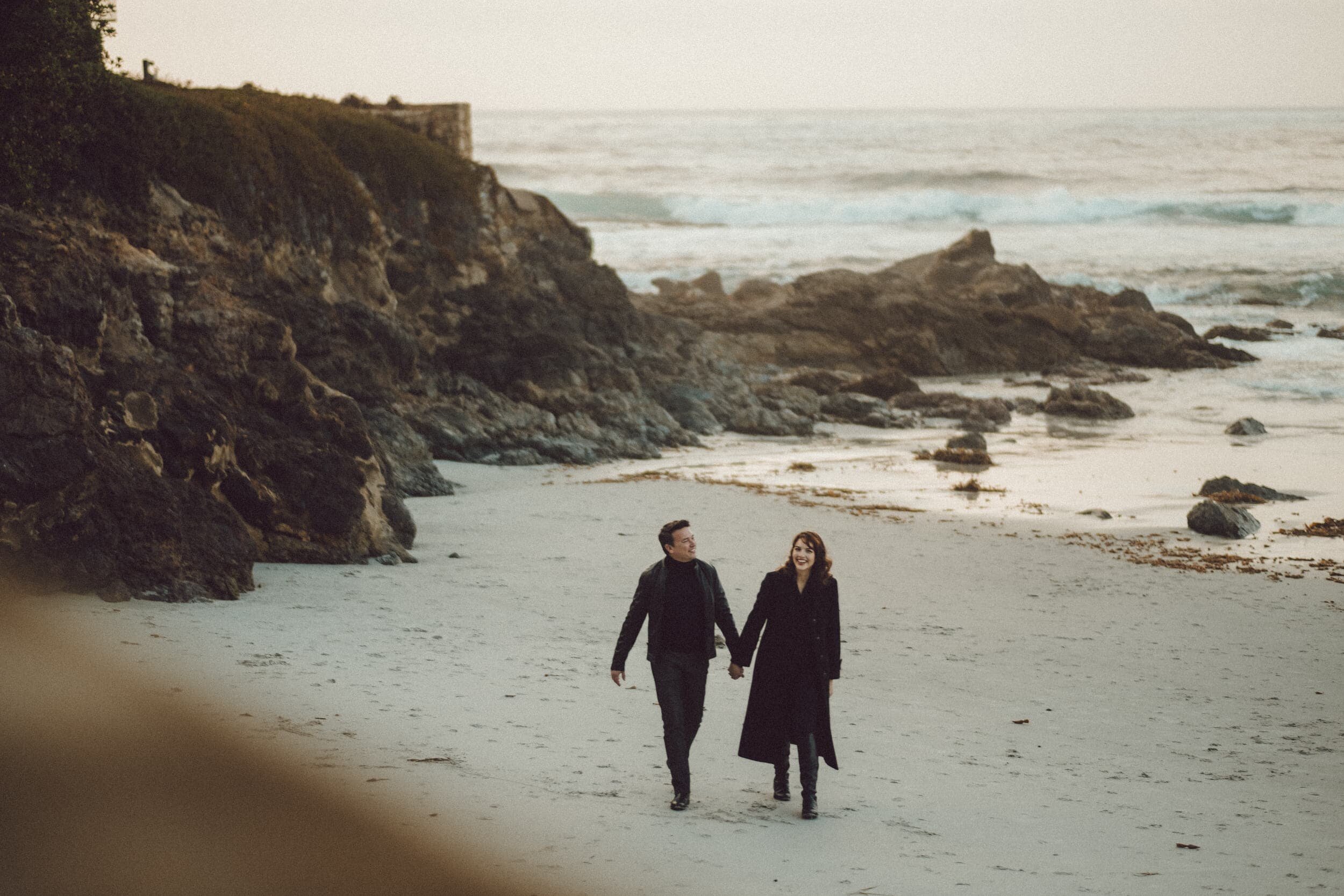 Engagement session at Carmel Beach in Monterey, CA