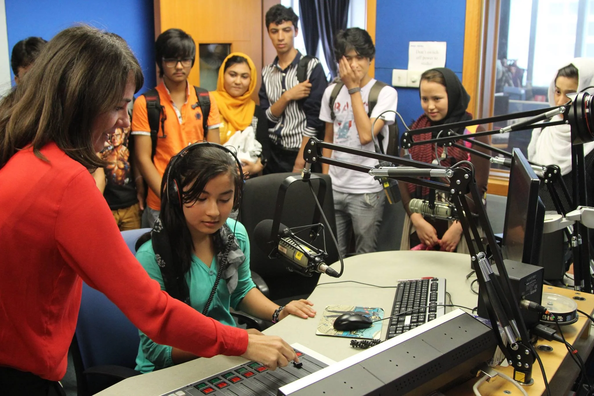 The CRLC students experiencing how to be a journalist at the BBC office in Jakarta.