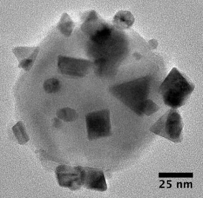 The Antenna-Reactor is the combination of a larger light-harvesting plasmonic nanoparticle (the ‘Antenna’), and smaller traditional catalyst nanoparticles (the ‘Reactor’).