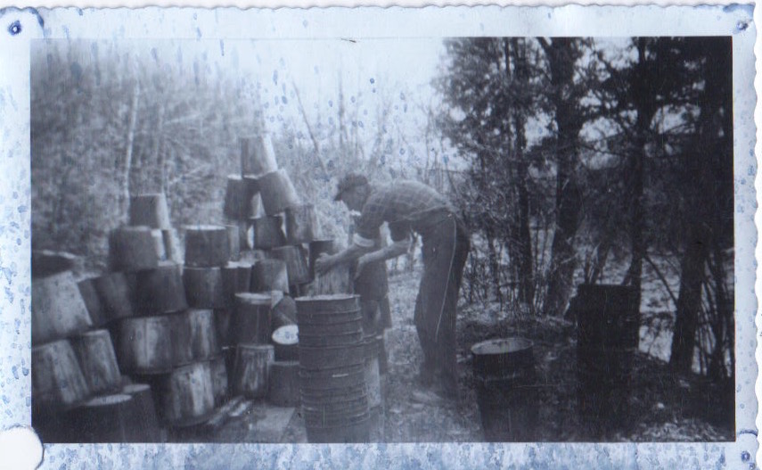 Ernest washing buckets