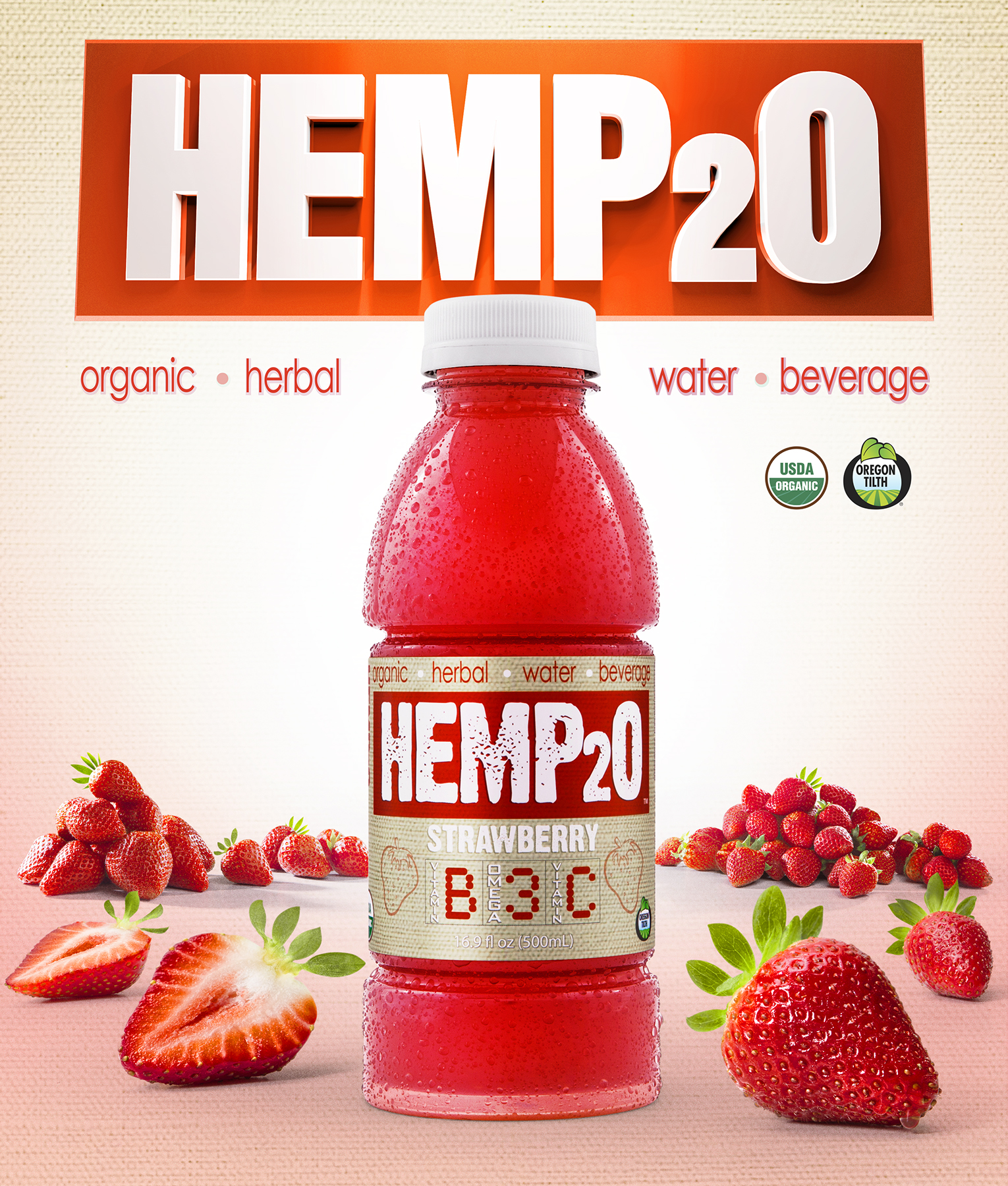 Introducing our latest collaboration with Hemp2o. Hemp2o is made with industrially processed hemp oil. The hemp seed oil used in Hemp2o is bursting with omega-3's. These essential fatty acids provide heart health and anti-inflammatory benefits. Hemp2o is also fortified with B vitamins and vitamin C. It contains 100% of the RDA of B3, B6 and B12.