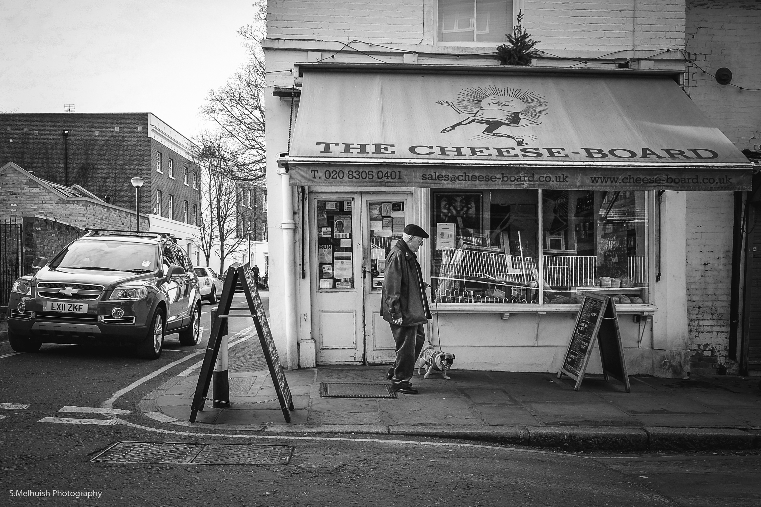 Man and his pooch in Greenwich