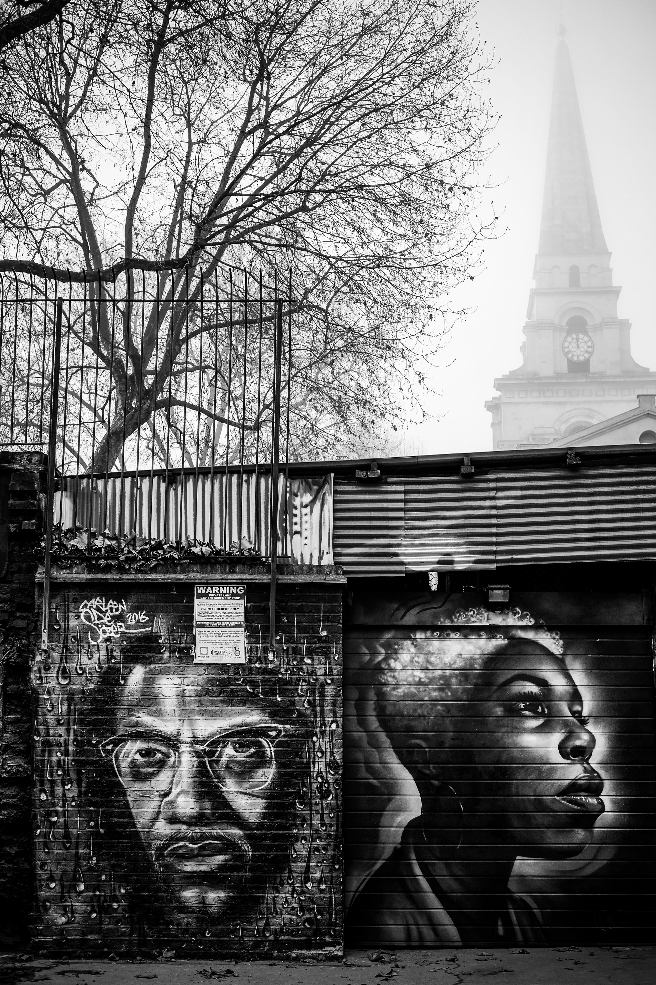 Murals just off Brick Lane